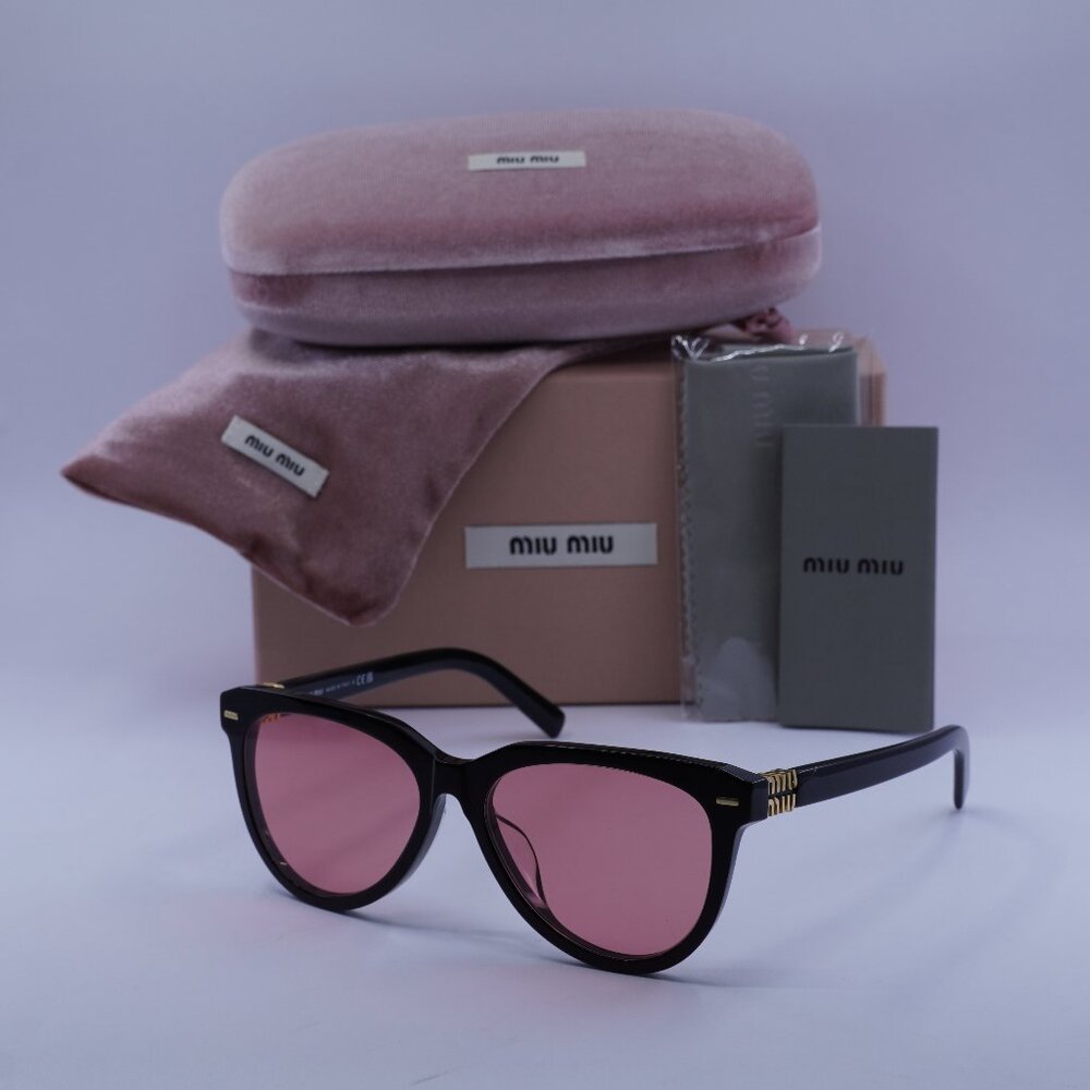 Miu Miu MU12ZSF 16K1D0 Aviator Sunglasses – Black